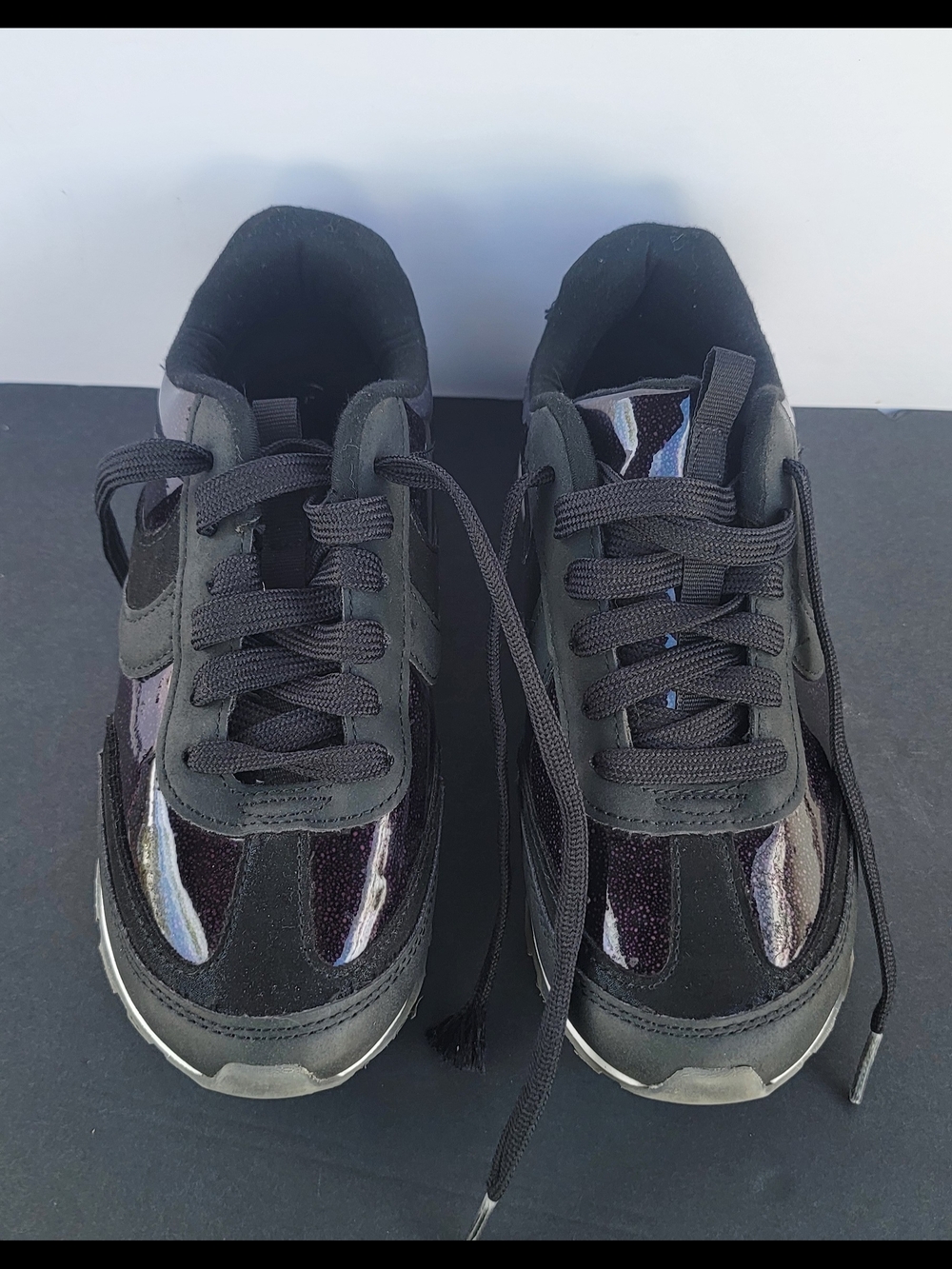 Cat & Jack Black Women's Chunky Sneakers